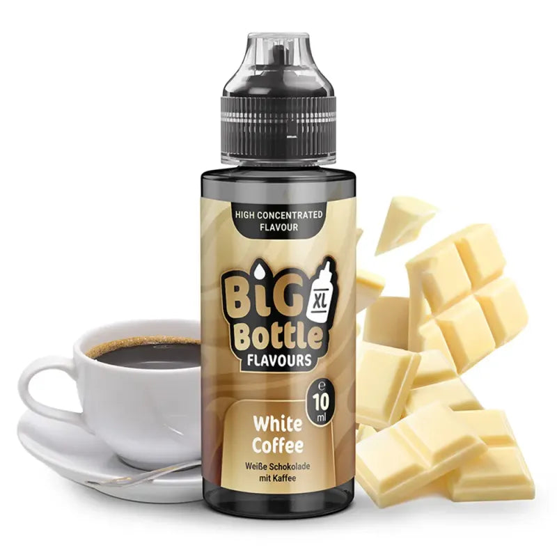 Big Bottle Flavours Longfill - White Coffee - 10ml Aroma in 120ml Flasche