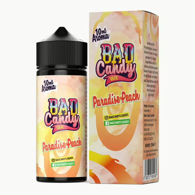 Bad Candy Longfill - Paradise Peach - 10ml Aroma in 120ml Flasche