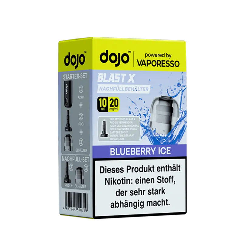 Vaporesso DOJO Blast X Einweg Pod Blueberry Ice