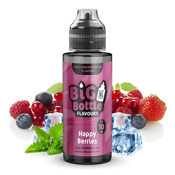 Big Bottle Flavours Longfill - Happy Berries - 10ml Aroma in 120ml Flasche