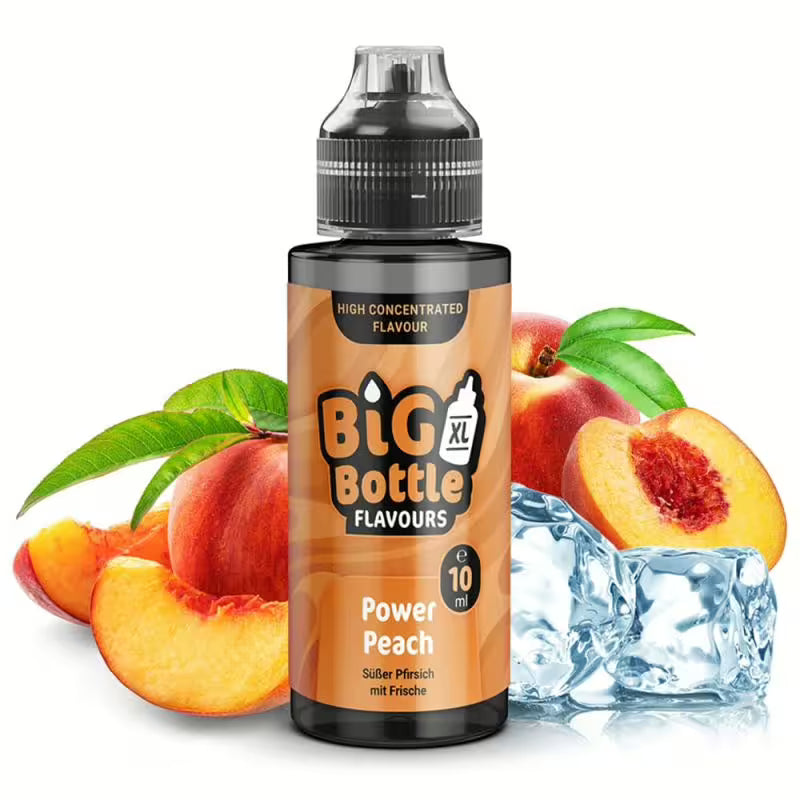 Big Bottle Flavours Longfill - Power Peach - 10ml Aroma in 120ml Flasche