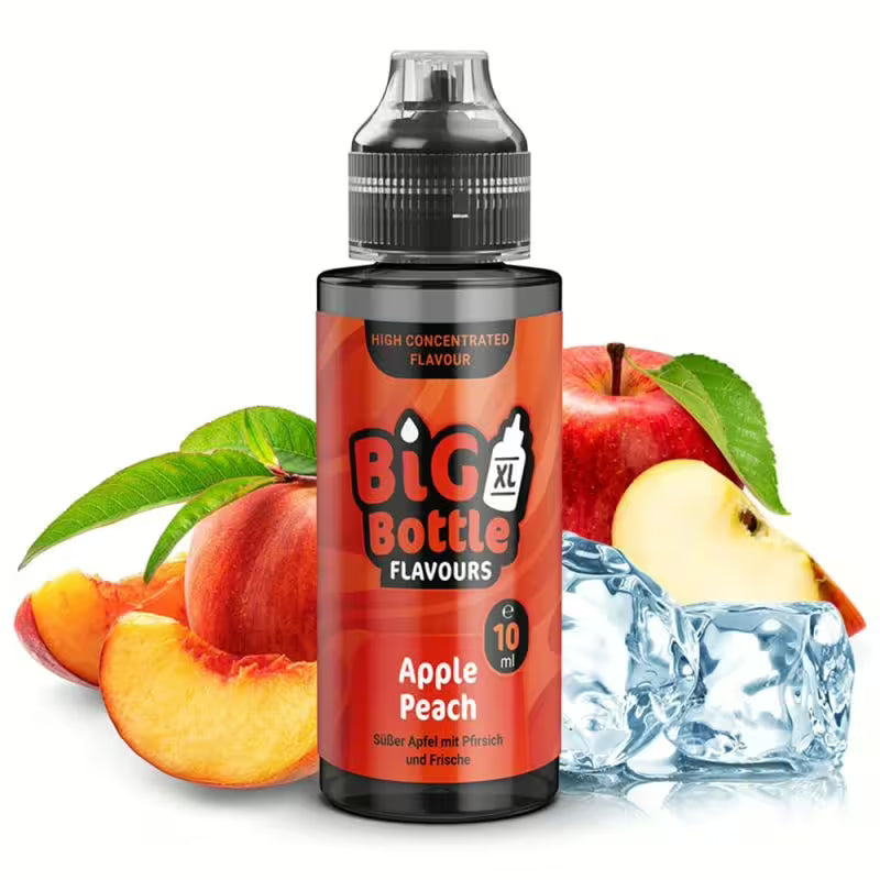Big Bottle Flavours Longfill - Apple Peach - 10ml Aroma in 120ml Flasche