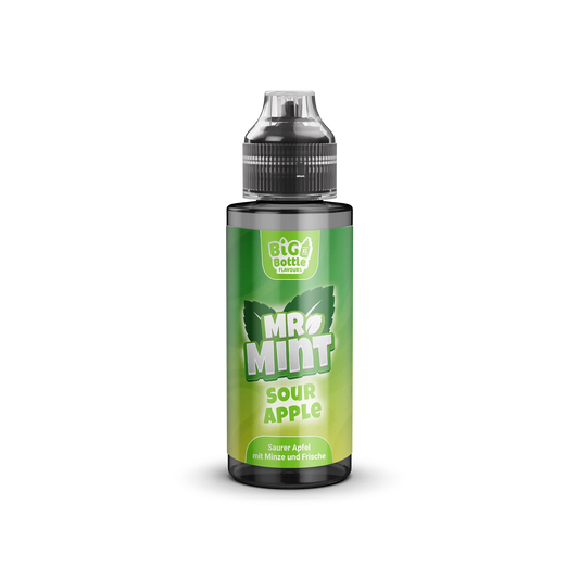 Big Bottle Flavours Longfill - Mr Mint Sour Apple - 10ml Aroma in 120ml Flasche