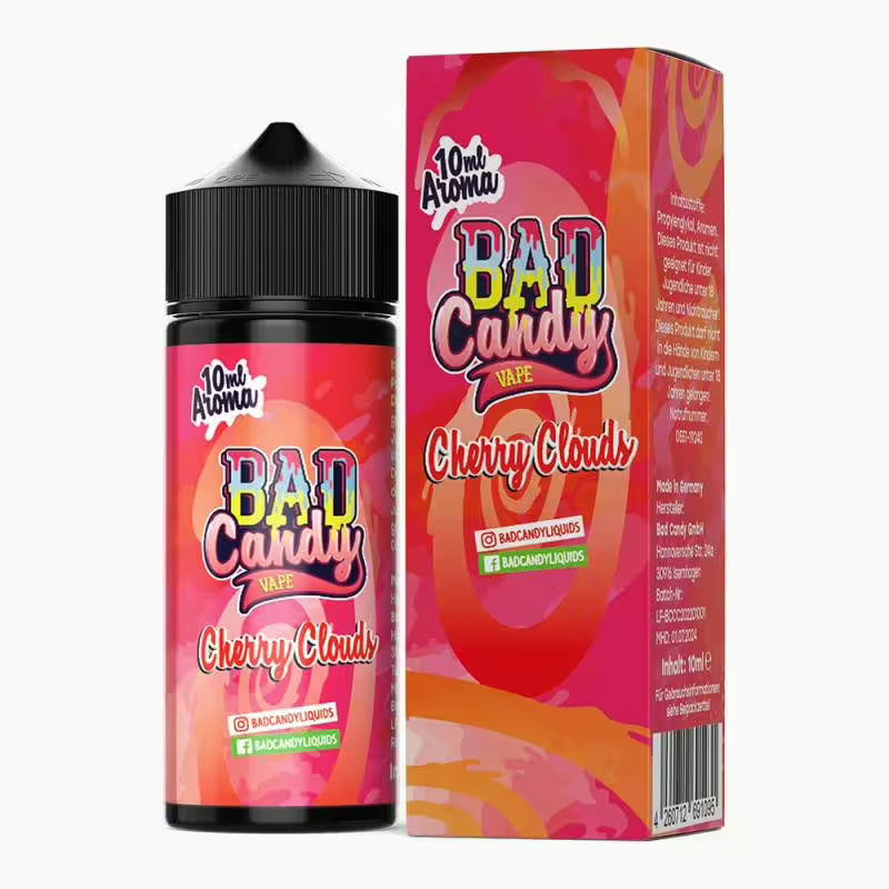 Bad Candy Longfill - Cherry Clouds - 10ml Aroma in 120ml Flasche