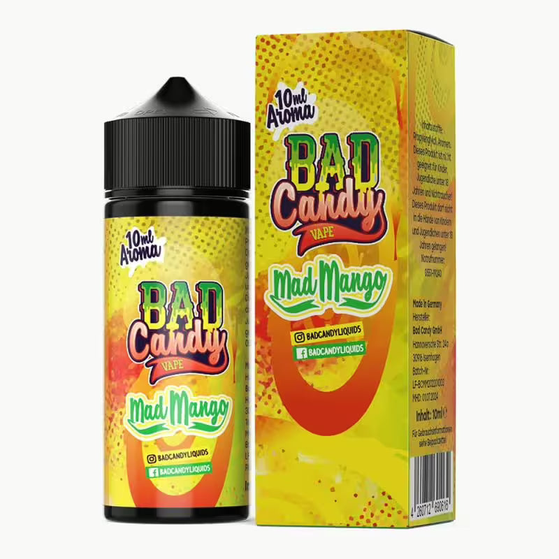 Bad Candy Longfill - Mad Mango - 10ml Aroma in 120ml Flasche