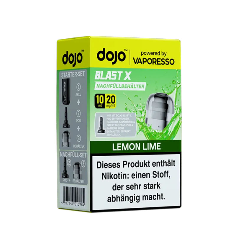 Vaporesso DOJO Blast X Einweg Pod Lemon Lime