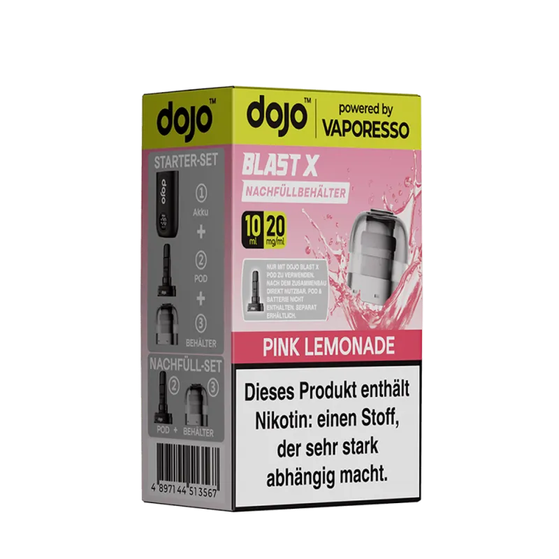 Vaporesso DOJO Blast X Einweg Pod Pink Lemonade