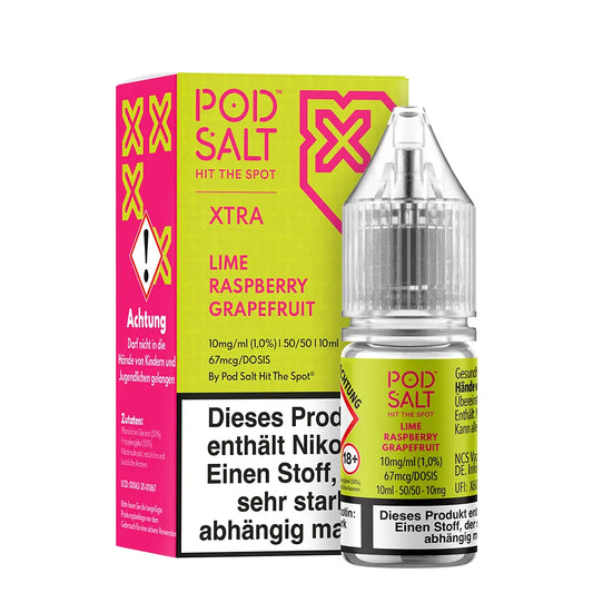 Pod Salt X Lime, Rasphberry Grapefruit 10mg 10ml